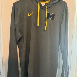Nike Dri-FIT University of Michigan Gray Hoodie (Lightweight)